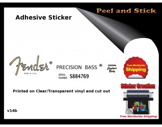 Fender Precision Guitar  Sticker v14b